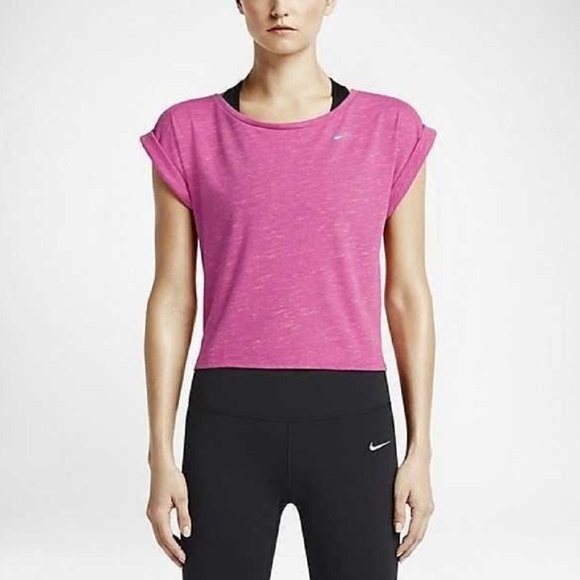 Nike Tops - nike drifit pink crop top for workout!!
